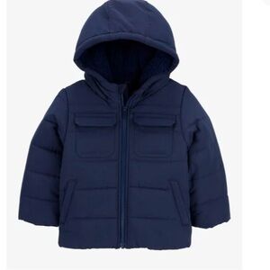 Carter’s Navy Puffer Fleece Lined Jacket